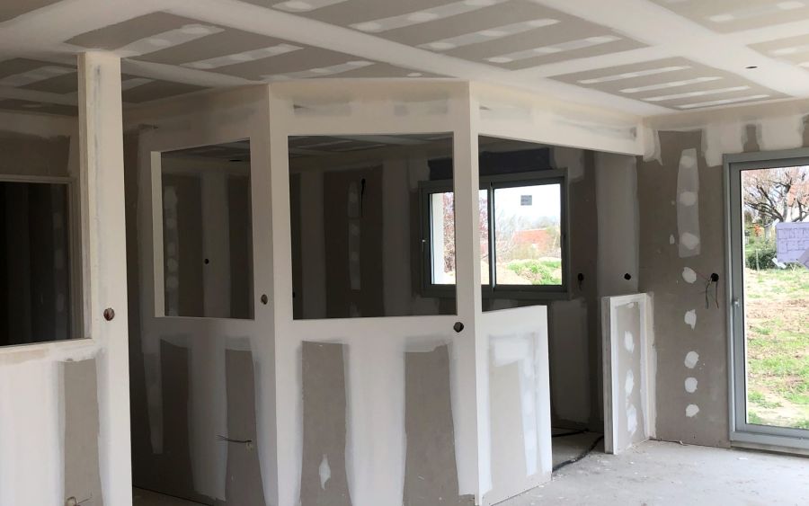 Montage de bureau et cloison en placo