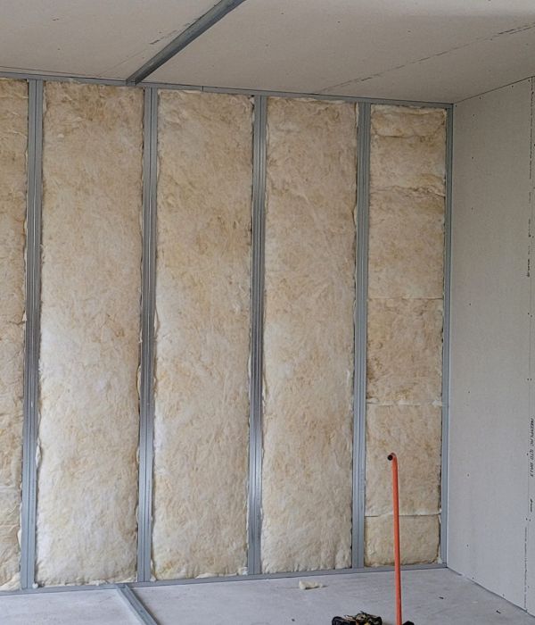 Création d'un mur avec isolation pour l’extérieur d'un CHU